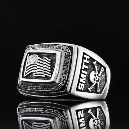 Silver US Ring by SWISS PLUS - United States Rings - view 3