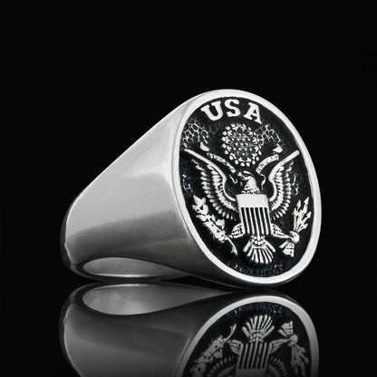 USA Eagle Ring by SWISS PLUS - Military Rings - view 3