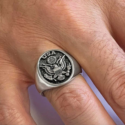 USA Eagle Ring by SWISS PLUS - Military Rings - view 5