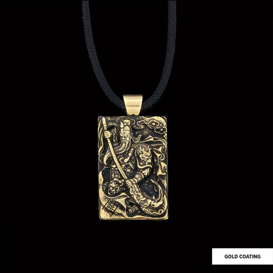 Unique Design Handmade Warrior Pendant Gold Coating