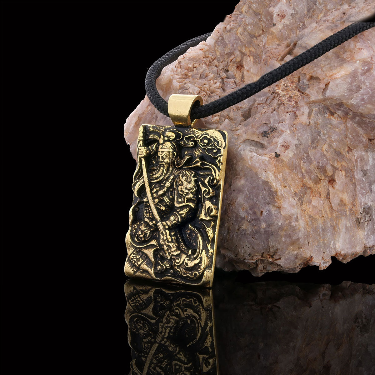 Unique Design Handmade Warrior Pendant Gold Coating