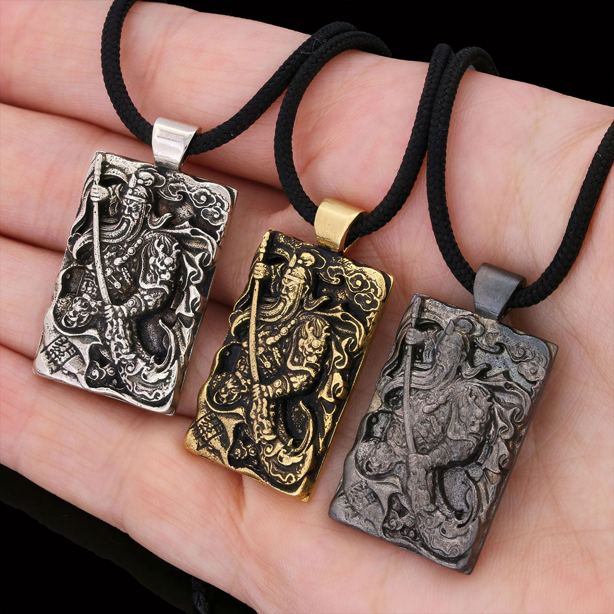 Unique Design Handmade Warrior Pendant Gold Coating
