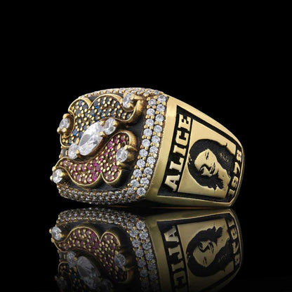 Unique Design Handmade With Stone Big Ring by SWISS PLUS - Unique Design Rings - view 3