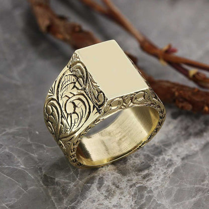 Unique Design Monogram I Bold Alphabet Ring by SWISS PLUS - Letter Collection