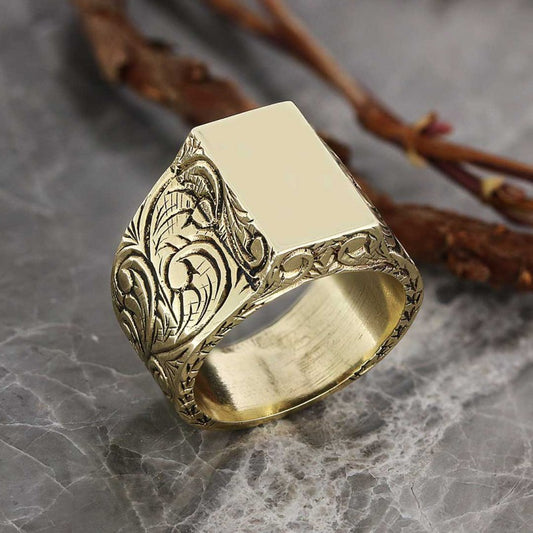 Unique Design Monogram I Bold Alphabet Ring