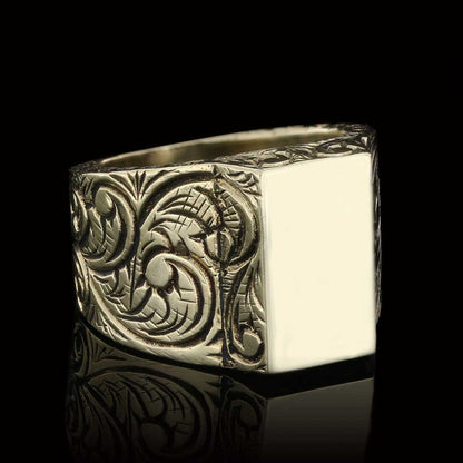 Unique Design Monogram I Bold Alphabet Ring by SWISS PLUS - Letter Collection - view 2