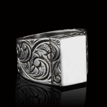 Unique Design Monogram I Bold Alphabet Ring by SWISS PLUS - Letter Collection - view 4