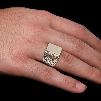 Unique Design Monogram I Bold Alphabet Ring by SWISS PLUS - Letter Collection - view 6