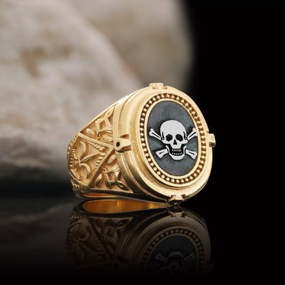 Unique Design Mortality Masonic Ring, Master Mason Ring, Elegant Masonic Ring by SWISS PLUS - Mason Collection