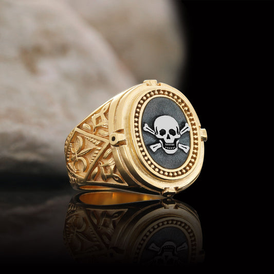 Unique Design Mortality Masonic Ring, Master Mason Ring, Elegant Masonic Ring - view 1