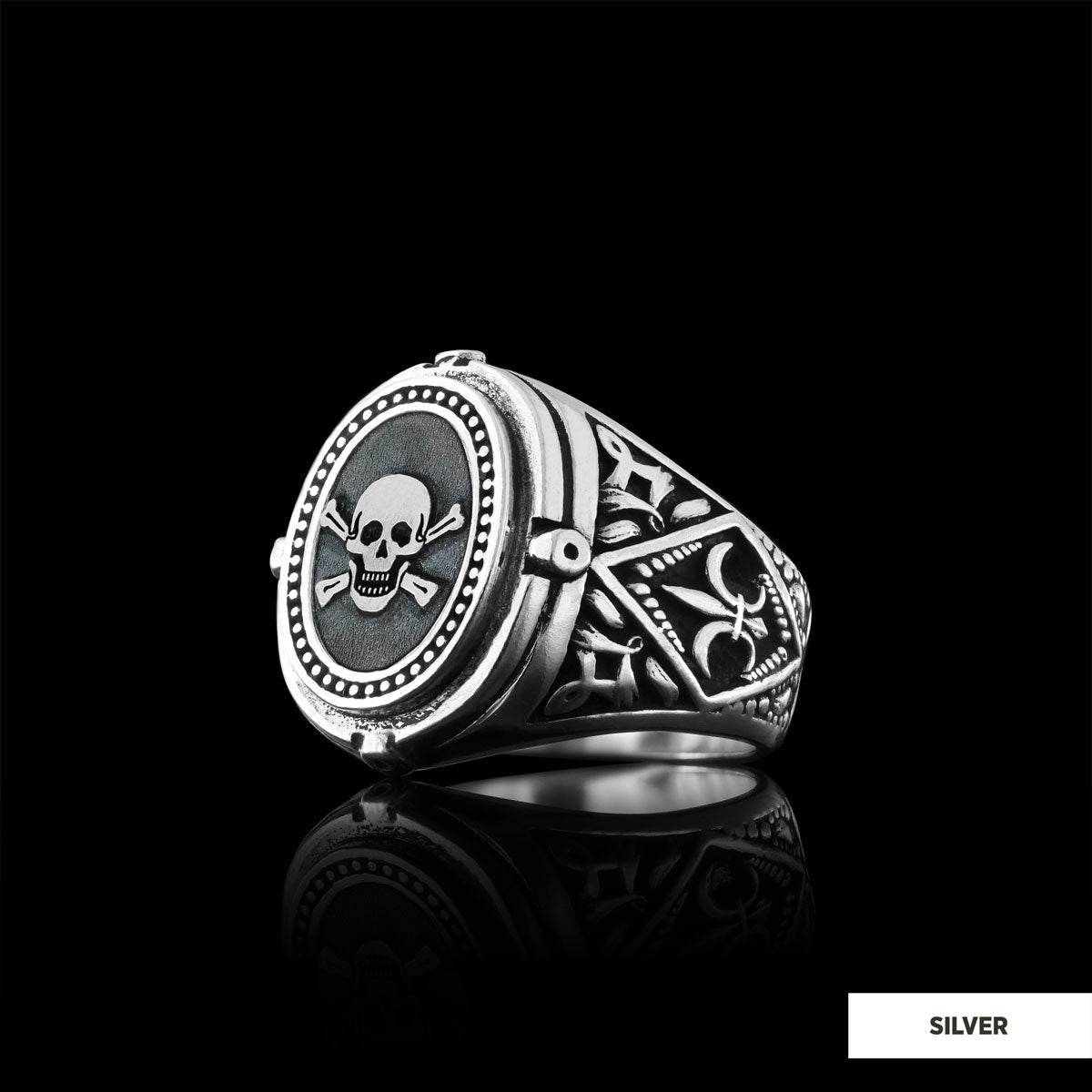 Unique Design Mortality Masonic Ring, Master Mason Ring, Elegant Masonic Ring by SWISS PLUS - Mason Collection - view 2
