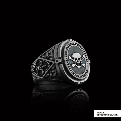 Unique Design Mortality Masonic Ring, Master Mason Ring, Elegant Masonic Ring by SWISS PLUS - Mason Collection - view 4