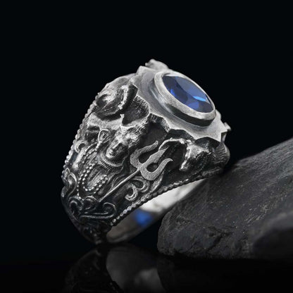 Unique Desing Lord Shiva Ring by SWISS PLUS - Buddhist Jewelry Collection