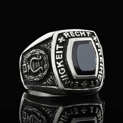 Unique Einigkeit Recht Freiheit Germany Ring by SWISS PLUS - Military Rings - view 3