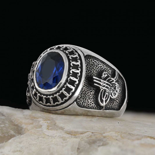 Unique Hand Made Ottoman Tughra Ring Men