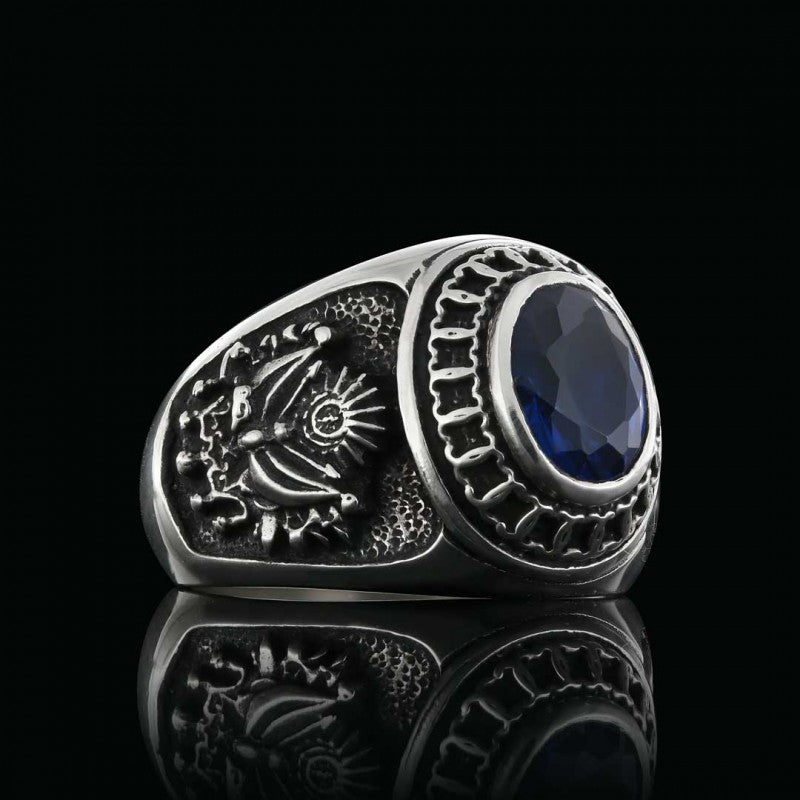 Unique Hand Made Ottoman Tughra Ring Men by SWISS PLUS - Ottoman Jewelry Collection - view 2