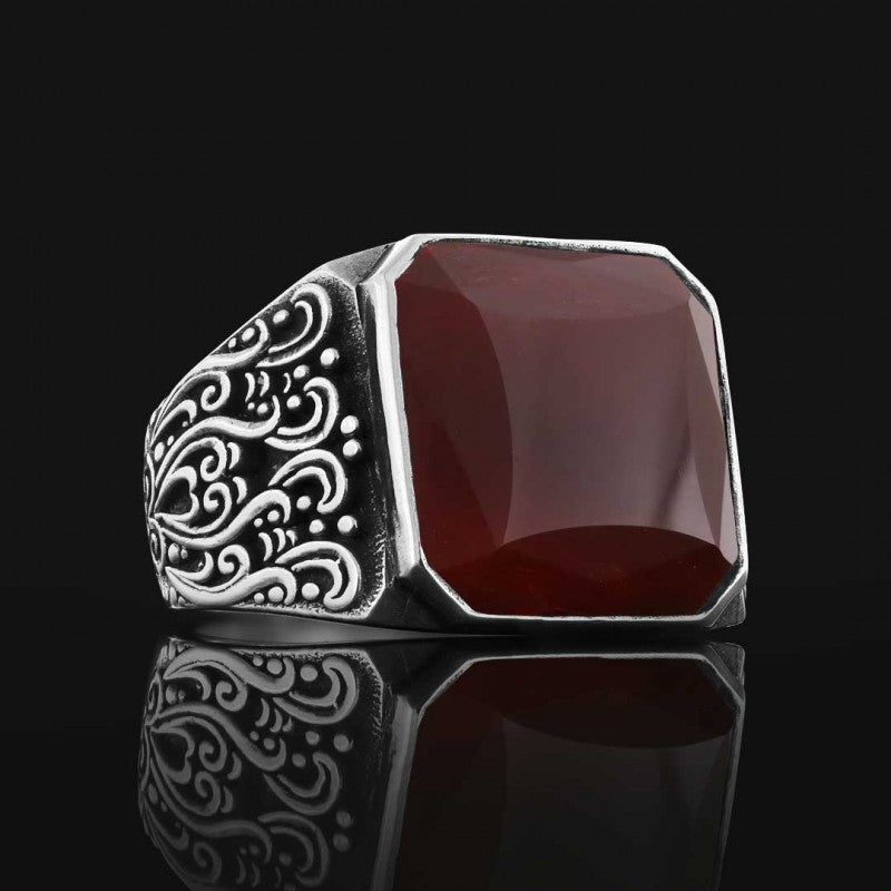 Motif Stone Men Ring - view 7