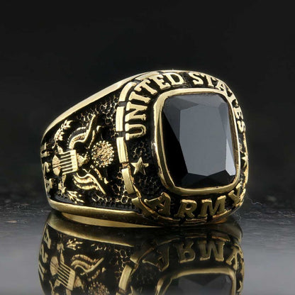925 Sterling Silver United States Army Ring by SWISS PLUS - Military Rings
