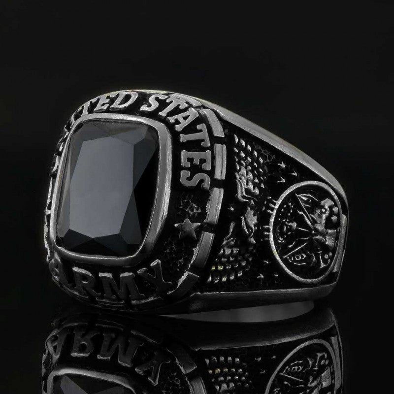 925 Sterling Silver United States Army Ring by SWISS PLUS - Military Rings - view 2