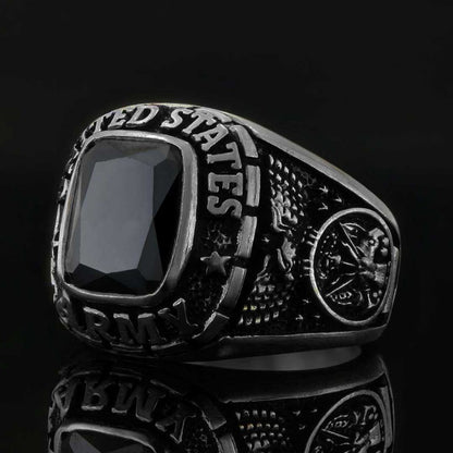 925 Sterling Silver United States Army Ring by SWISS PLUS - Military Rings - view 2