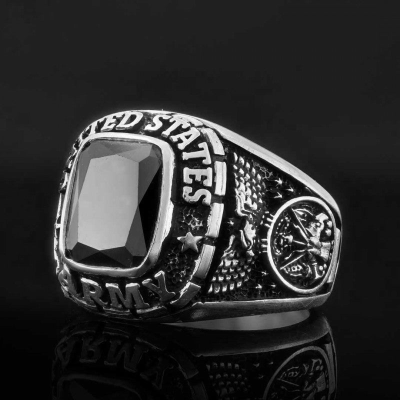 925 Sterling Silver United States Army Ring - view 4