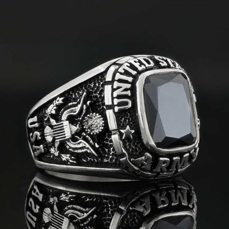 925 Sterling Silver United States Army Ring - view 3