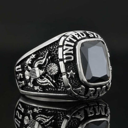 925 Sterling Silver United States Army Ring by SWISS PLUS - Military Rings - view 3
