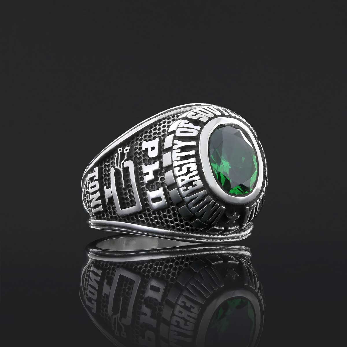 United States Veteran Ring, University of Michigan Ring, Customized High School Ring, University Ring, Customized Class Ring - view 7