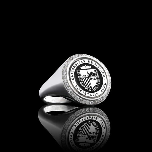 Universitas Regisiana Societatis Jesu 925 Sterling Ring