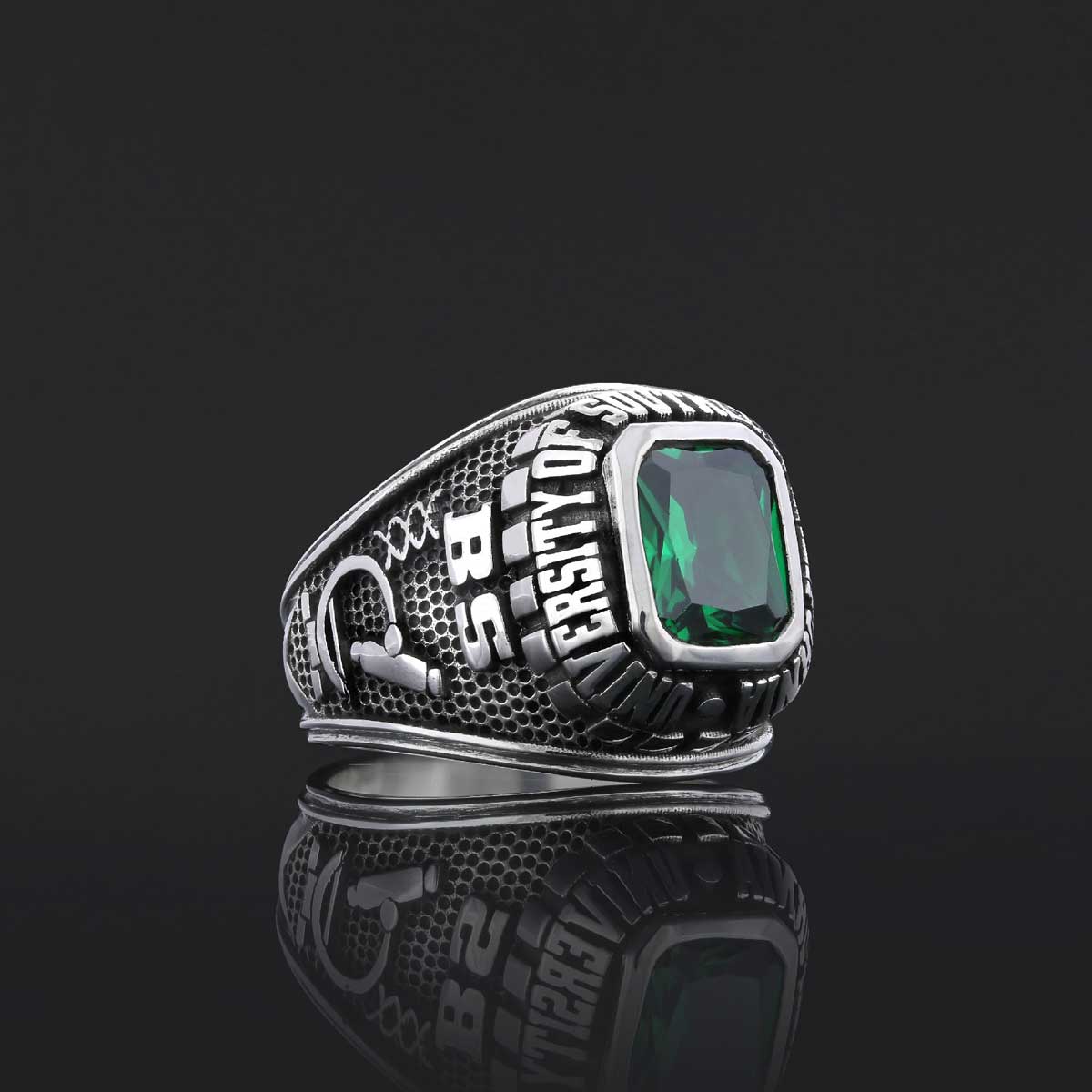 University of Southern California Ring, Customized Class Ring, Graduation Collage Ring, Customized High School Ring - view 4