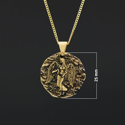 Virgo Pendant, Elegant Zodiac Necklace, Personalized Astrology Jewelry, Virgo Birth Sign, Customizable Sterling Silver Pendan