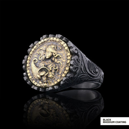Virgo Sign Ring, 925 Sterling Silver Virgo Sign Ring by SWISS PLUS - Zodiac Collection - view 4
