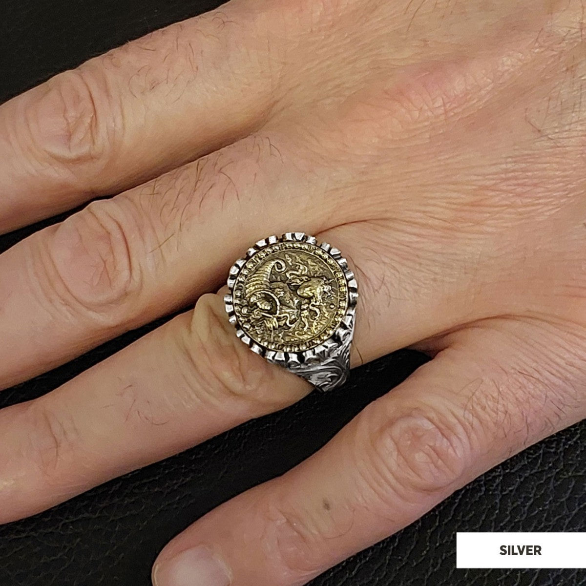 Virgo Sign Ring, 925 Sterling Silver Virgo Sign Ring by SWISS PLUS - Zodiac Collection - view 5