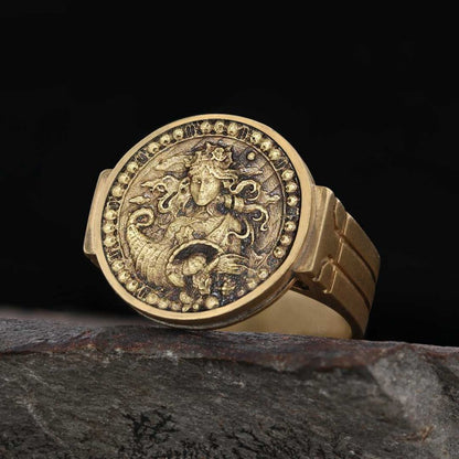 Virgo Zodiac Round Ring by SWISS PLUS - Zodiac Collection
