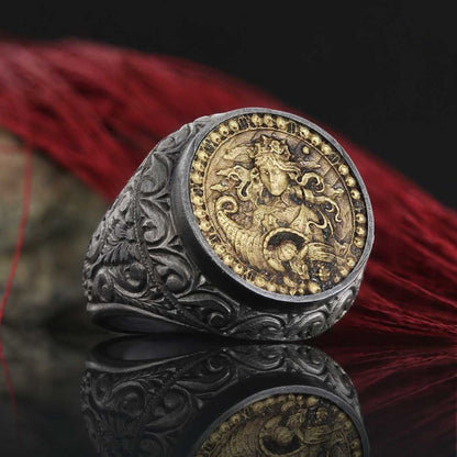 Virgo Zodiac Silver Ring by SWISS PLUS - Zodiac Collection