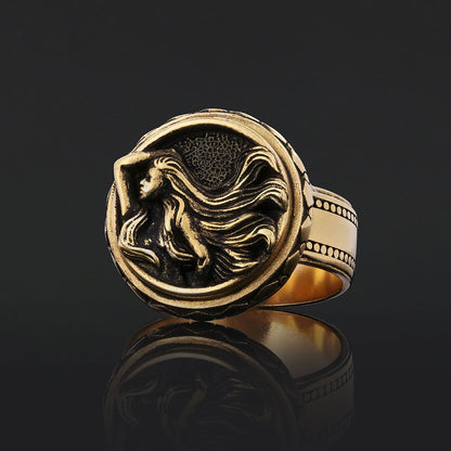 Virgo Zodiac Silver Ring by SWISS PLUS - Zodiac Collection - view 6
