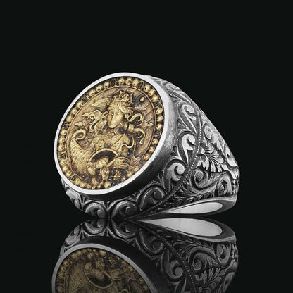 Virgo Zodiac Silver Ring by SWISS PLUS - Zodiac Collection - view 2