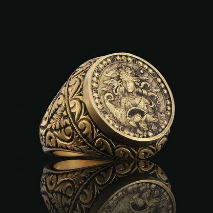 Virgo Zodiac Silver Ring by SWISS PLUS - Zodiac Collection - view 3