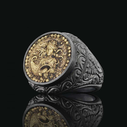 Virgo Zodiac Silver Ring by SWISS PLUS - Zodiac Collection - view 4