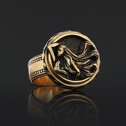 Virgo Zodiac Silver Ring by SWISS PLUS - Zodiac Collection - view 2