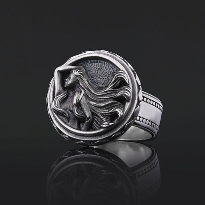 Virgo Zodiac Silver Ring by SWISS PLUS - Zodiac Collection - view 3