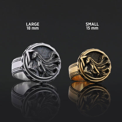 Virgo Zodiac Silver Ring by SWISS PLUS - Zodiac Collection - view 4