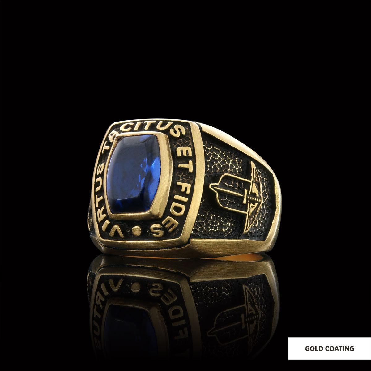 Virtus Tacitus Et Fides Masonic Ring, Signet Mason Ring, Mason Jewelry, Custom Mason Ring - view 4