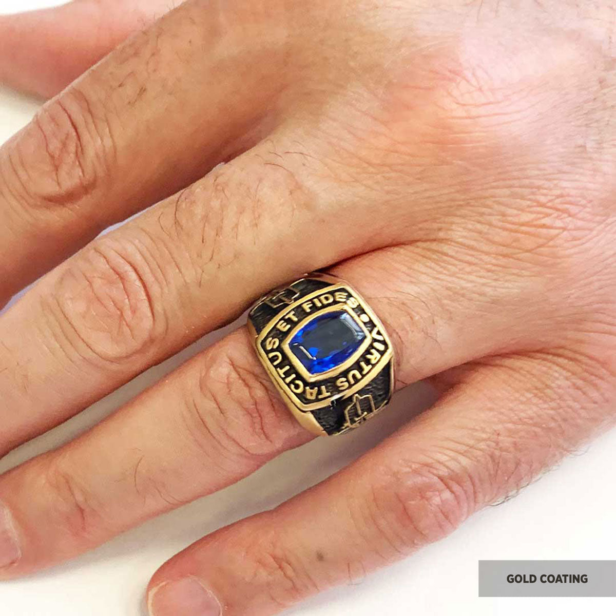 Virtus Tacitus Et Fides Masonic Ring, Signet Mason Ring, Mason Jewelry, Custom Mason Ring - view 7