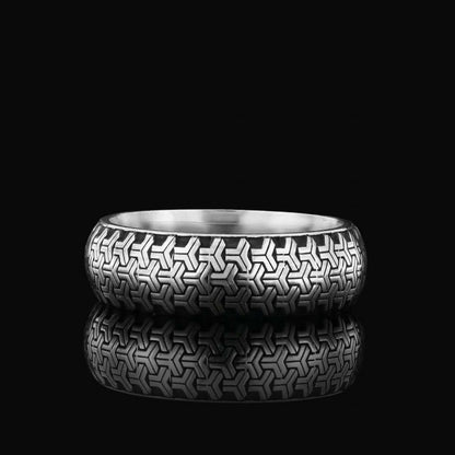 Special Design 925 Sterling Silver Wedding Ring by SWISS PLUS - Sterling Silver Band Rings - view 4