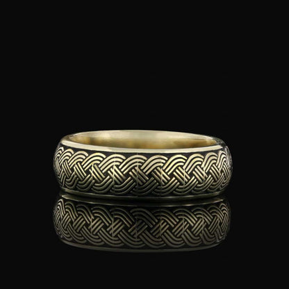 Braided Band Wheat Woven Wire Twisted Sterling Silver Wedding Ring by SWISS PLUS - Sterling Silver Band Rings - view 4