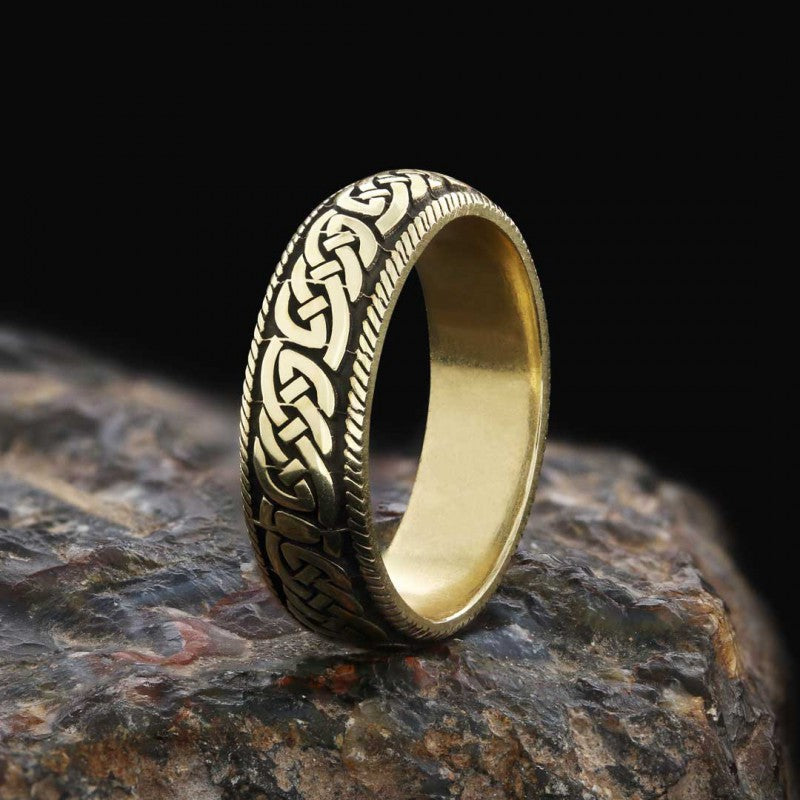 Chain Patterned Special Production Silver Wedding Ring