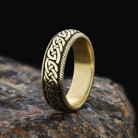 Chain Patterned Special Production Silver Wedding Ring - view 1