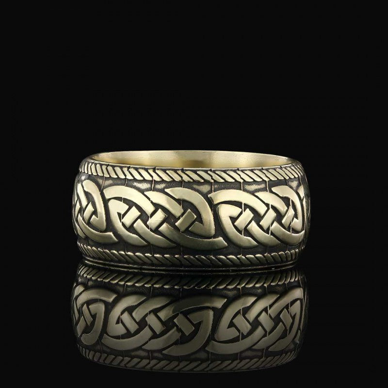 Chain Patterned Special Production Silver Wedding Ring by SWISS PLUS - Jewish Collection - view 5