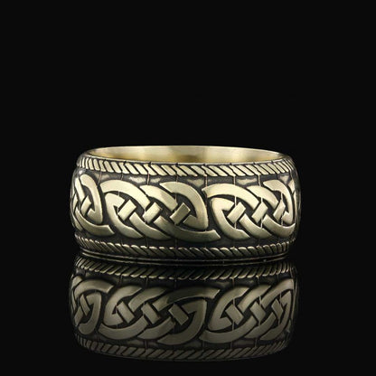 Chain Patterned Special Production Silver Wedding Ring by SWISS PLUS - Jewish Collection - view 5